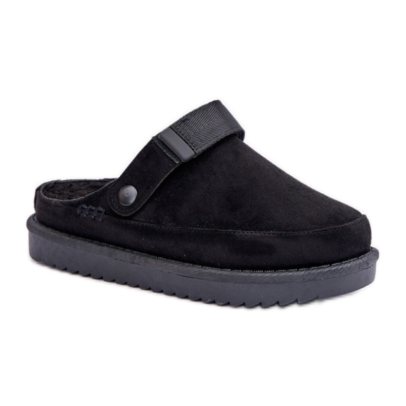 Pantuflas mujer plataforma negras negro