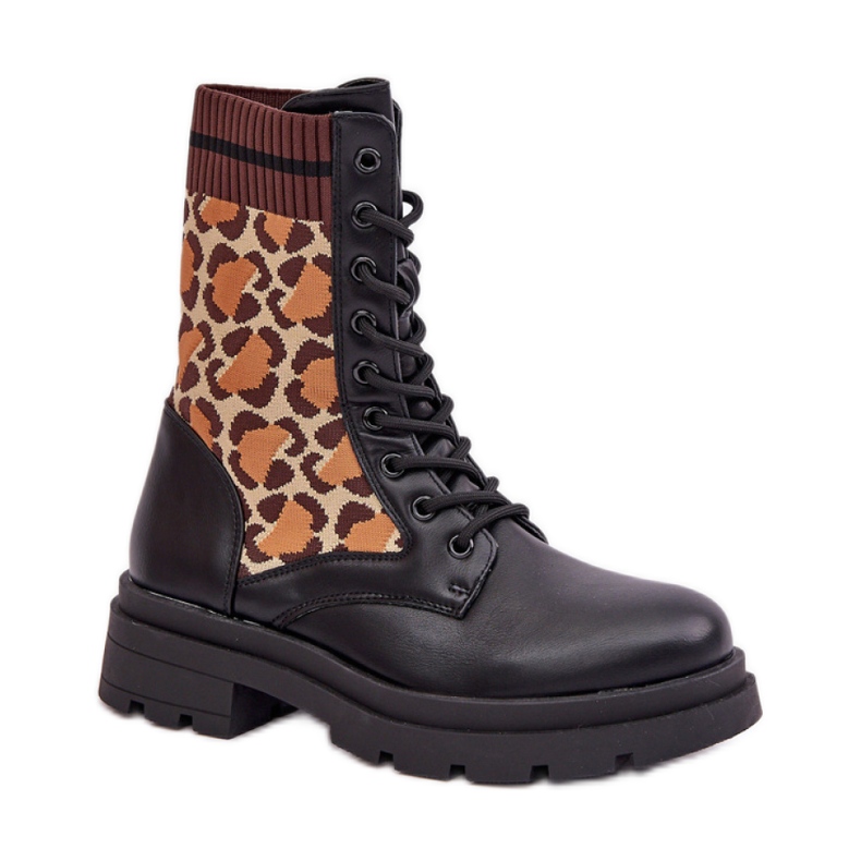 Botas de trabajo negras para mujer. negro