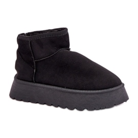 Botas de nieve mujer con plataforma en ante negro