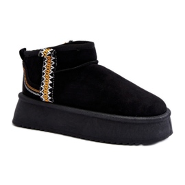 Botas de nieve mujer con plataforma en ante negro