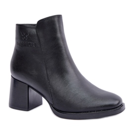 Botines negros de tacón elegantes para mujer