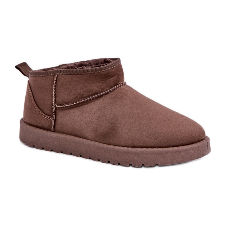 Botas de nieve mujer con plataforma en ante marrón