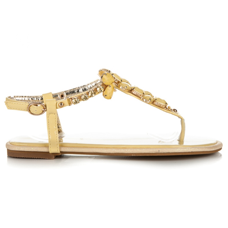 Vices Sandalias cristales lacados en amarillo Vices Sandalias cristales lacados en amarillo