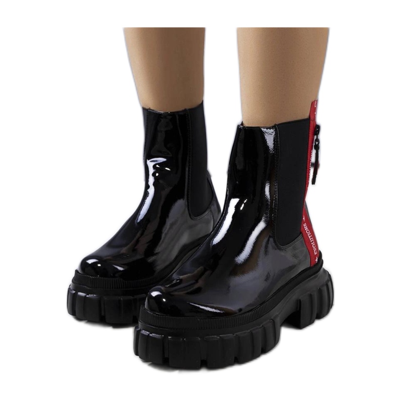 Botines negros de charol de Casta - Solea