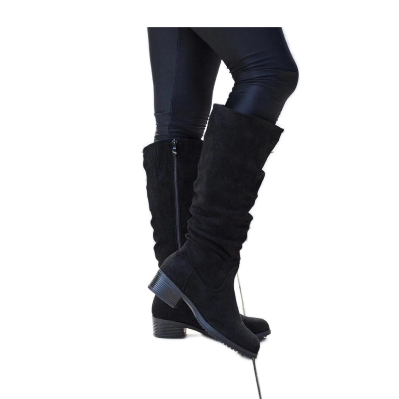Botas Angelico eco-ante arrugadas negras - Solea negro