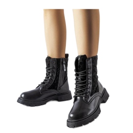 Botas negras decoradas con acolchado Jalbert - Solea negro