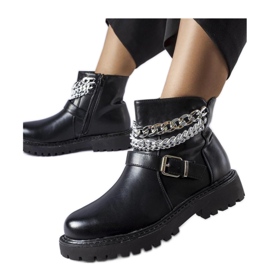 Botines negros con cadenas decorativas Mezzavia - Solea