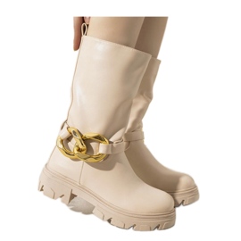 Botas aislantes beige con cadena Harrison - Solea Botas aislantes beige con cadena Harrison - Solea