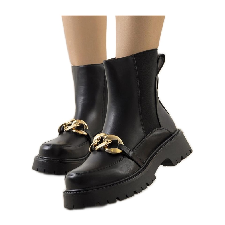 Botines negros con suela alta Pesa - Solea