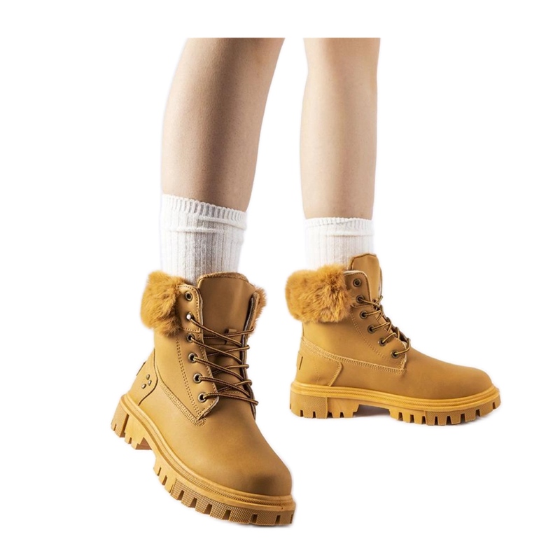 Botas marrones con pelo decorativo de Albert - Solea marrón