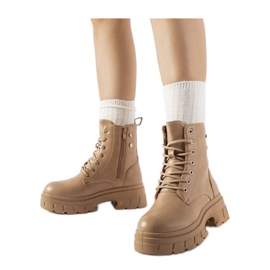 Zapatos obreros beige con suela más gruesa, Melicucca - Solea Zapatos obreros beige con suela más gruesa, Melicucca - Solea