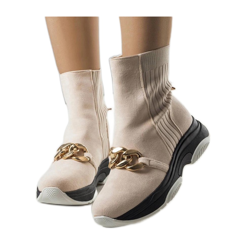 Botines aislantes beige con cadena Ulster - Solea Botines aislantes beige con cadena Ulster - Solea