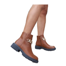 Botines marrones decorados con cadena Bonsaint - Solea marrón