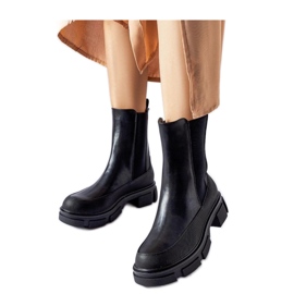 Botines negros con parte superior elástica Faisal - Solea