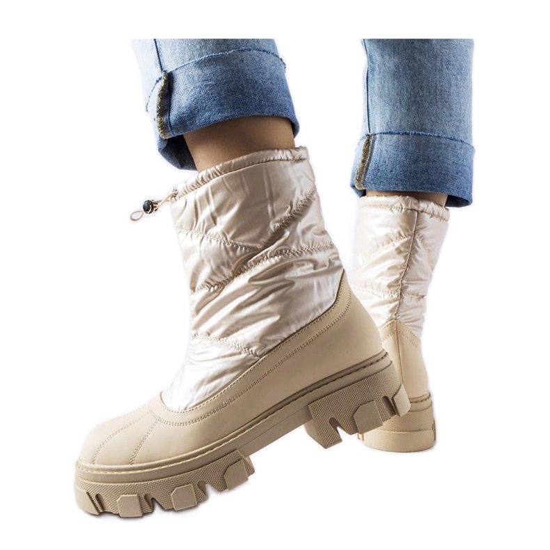 Botas de nieve beige con puño Cendrillon - Solea