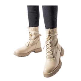 Botas calcetín beige de Portico - Solea