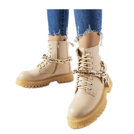 Botas beige con cadena Bowling - Solea