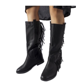 Negro Giorgia - Botas cuña forradas Solea