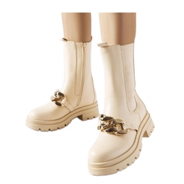 Botines beige con cadena de Thierry - Solea Botines beige con cadena de Thierry - Solea