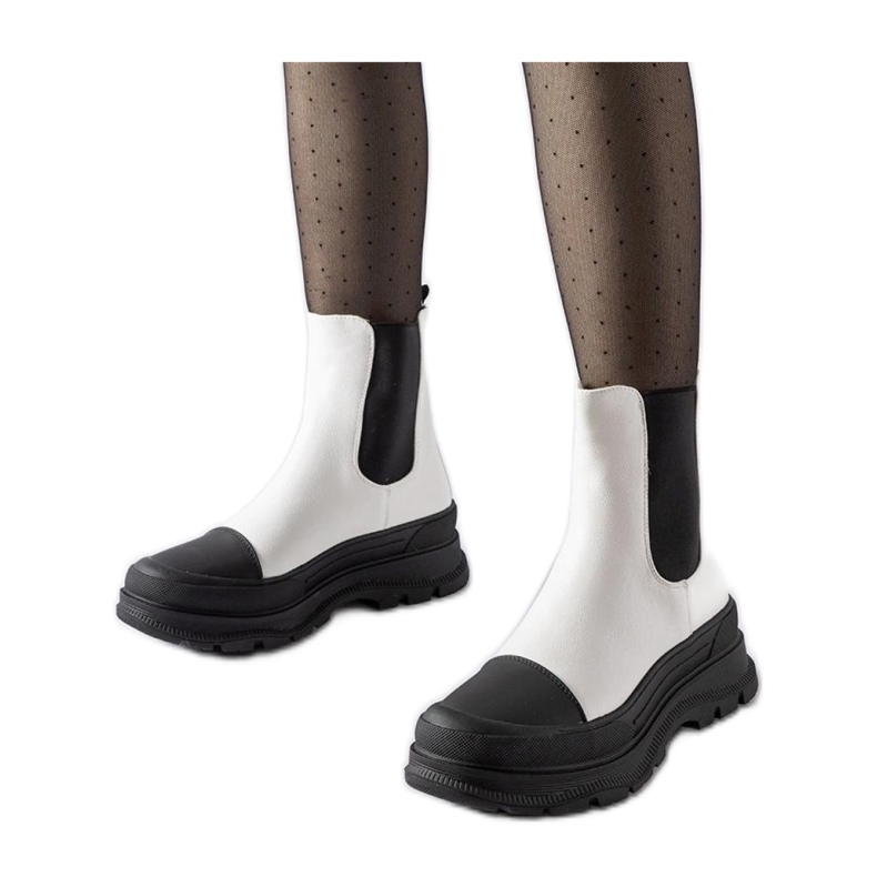 Botines blancos con suela deportiva Ermanno - Solea