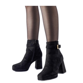 Botines clásicos aislantes negros confeccionados en ante Caio - Solea