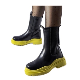 Botines negros con suela de colores de Delebio - Solea Botines negros con suela de colores de Delebio - Solea