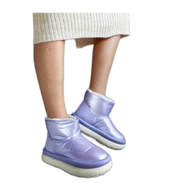 Botas de nieve con plataforma cálidas moradas púrpura