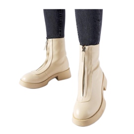 Botines aislantes beige con cremallera