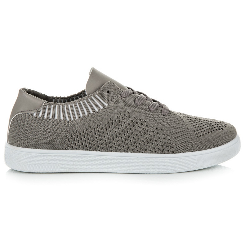 Ideal Shoes Deportivas de mujer textil gris