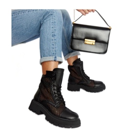 Botas negras transparentes negro