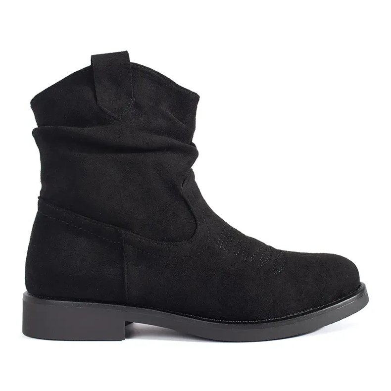 Shelvt Botas cowboy mujer ante negro