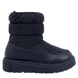Botas de nieve de nailon negro