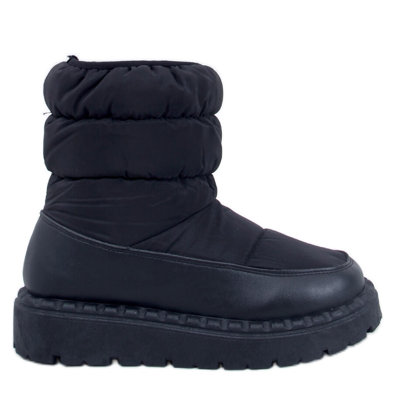 Botas de nieve de nailon negro