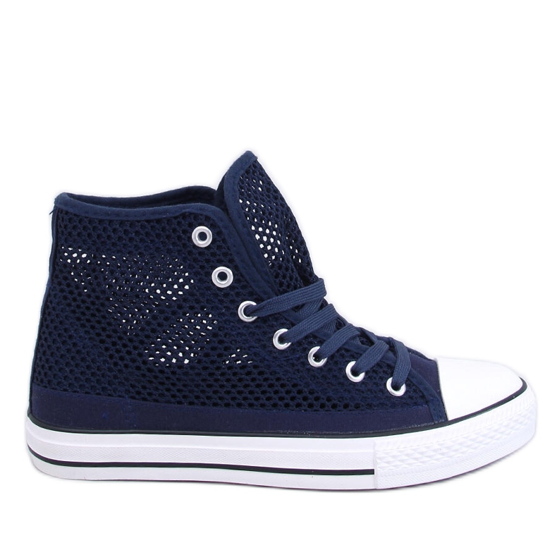 Zapatillas altas caladas azul marino