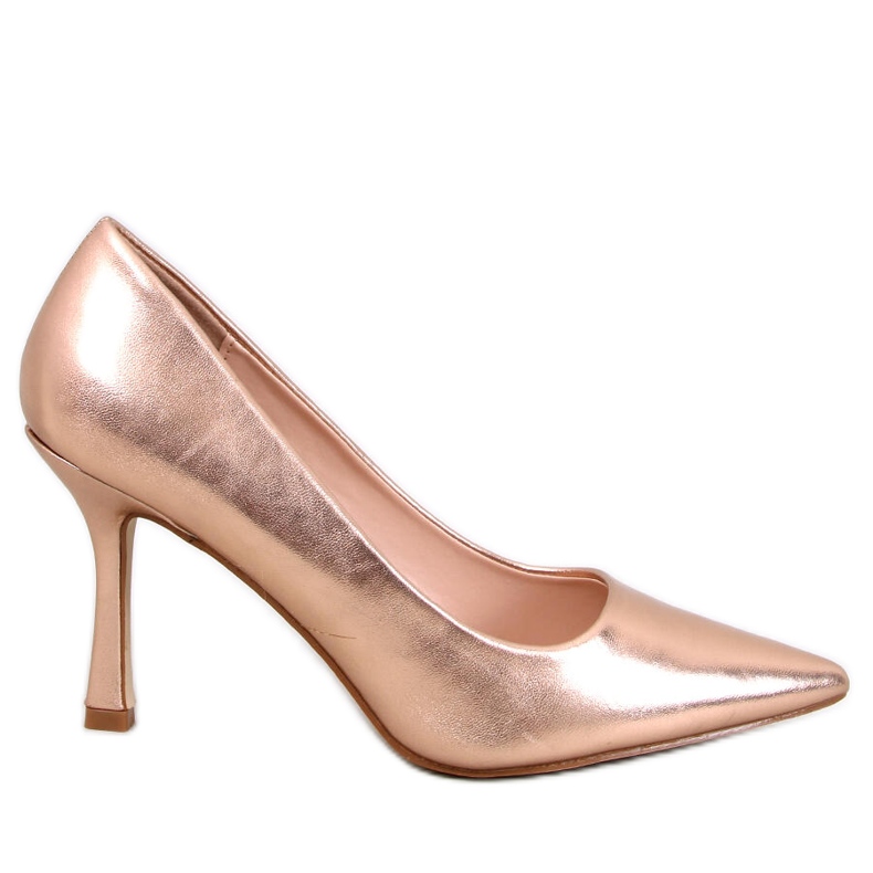 Tacones flor mujer champagne dorado