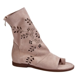 Zazoo 3437 Sandalias altas beige