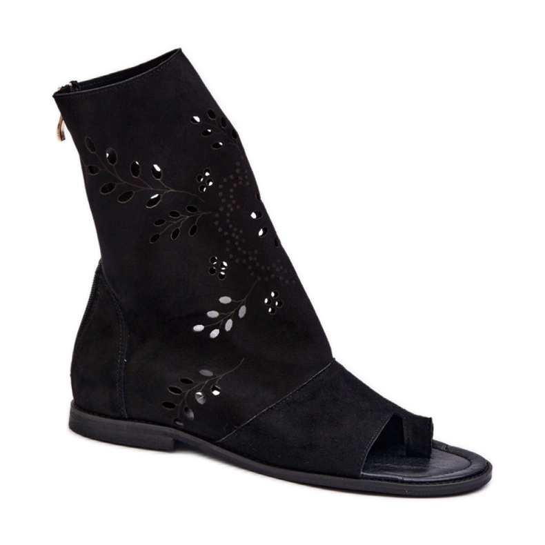 Zazoo 3437 Sandalias superiores negras negro