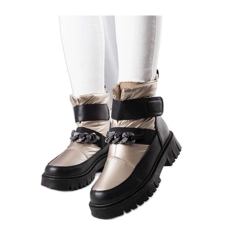 Botas de nieve doradas con cadena Ephraim - Solea