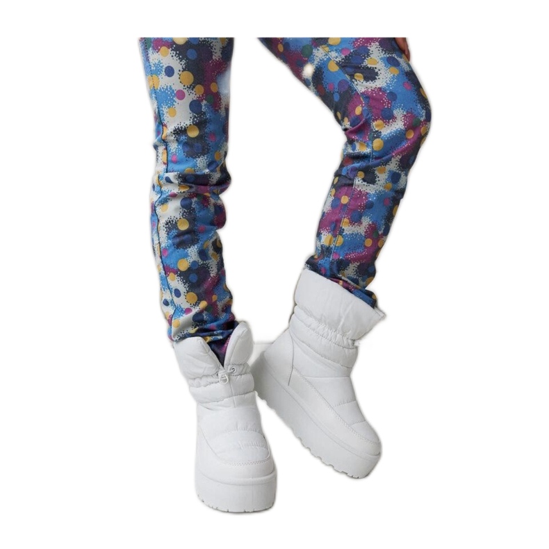 Botas de nieve blancas con aislamiento en la plataforma Polk - Solea blanco Botas de nieve blancas con aislamiento en la plataforma Polk - Solea blanco