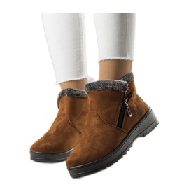Wren - Botas de nieve camel aislantes Solea con pelo marrón