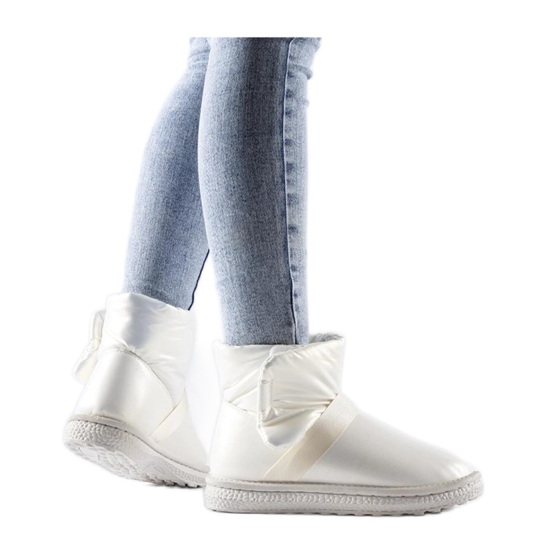 Botas de nieve cortas brillantes beige de Delaune - Solea