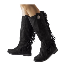 Lecore Negro - Botas cuña forradas Solea