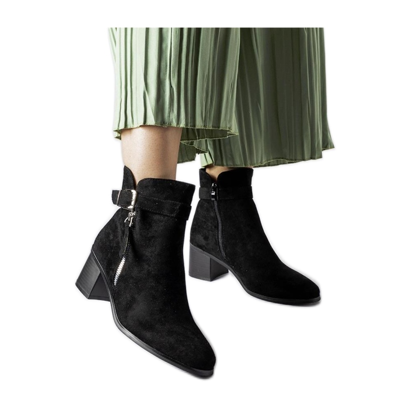 Botines negros de tacón bajo de Bédard - Solea