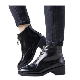 Botines negros con cremallera Grunge - Solea