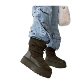 Botas de nieve con plataforma aislante verde