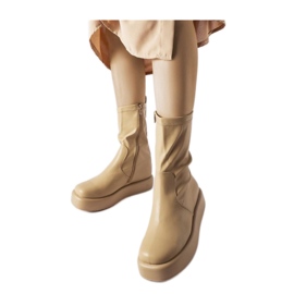 Botas plataforma beige