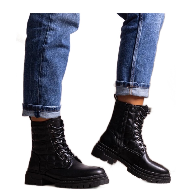 Zapatillas acolchadas negras negro