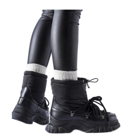 Solea Botas de nieve cálidas negras negro