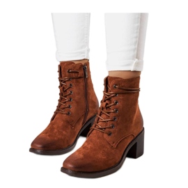Botines marrones con cordones marrón Botines marrones con cordones marrón