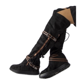 Botas cuña negras negro Botas cuña negras negro